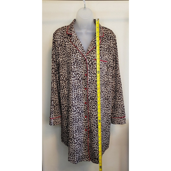 Charter Club Intimates Leopard Print Button Down Robe M - Picture 5 of 12